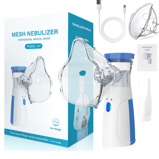 Nebulizador Portátil Silencioso de Malla – Inhalador para Asma y Cuidado Infantil, Alivio Rápido y Seguro