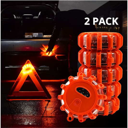 Luz LED de Emergencia Recargable – 9 Modos de Alerta Portátil